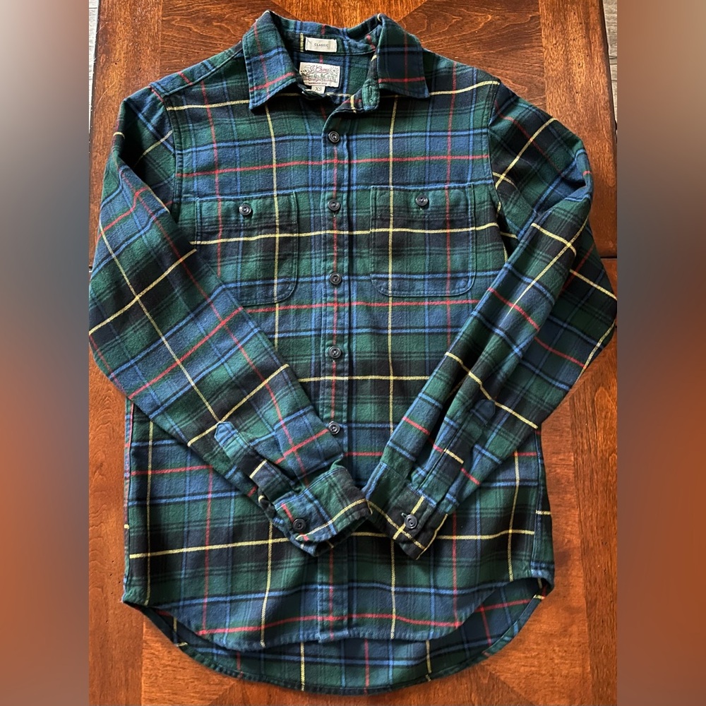 J. Crew Men's Multicolor Plaid Button Down Shirt